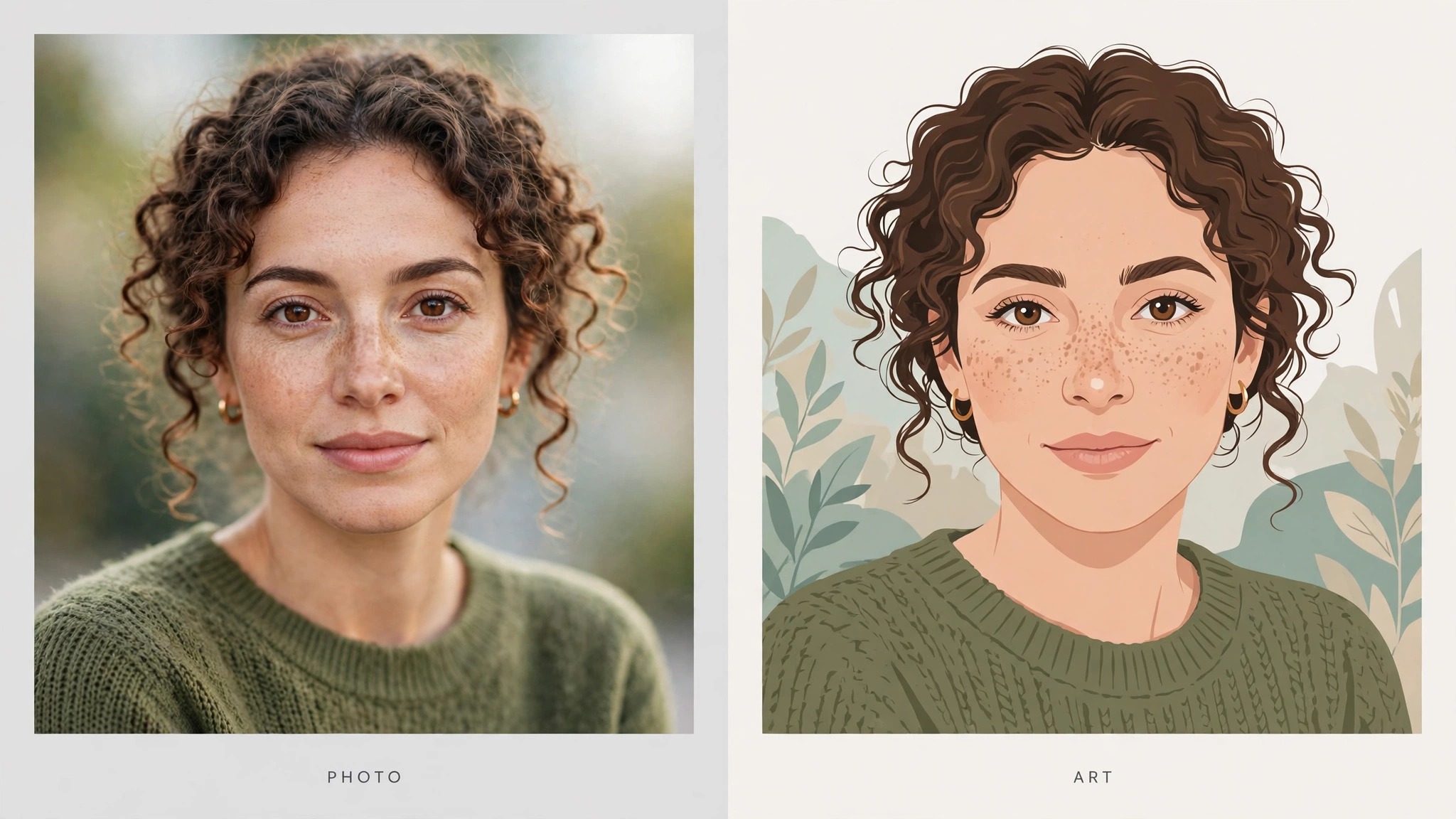 FLUX photoreal portrait versus stylised AI illustration