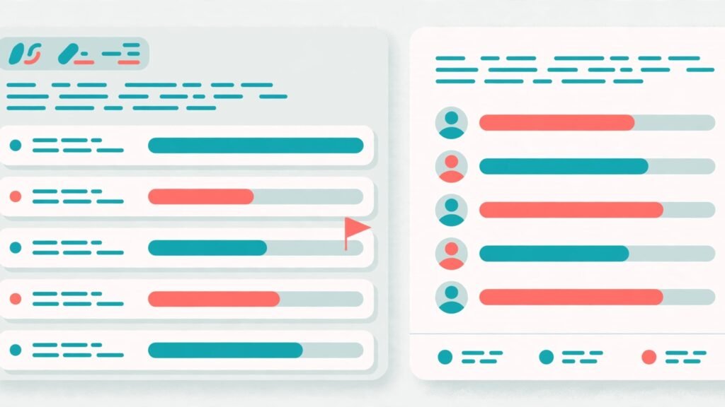 Portfolio dashboard showing progress across projects