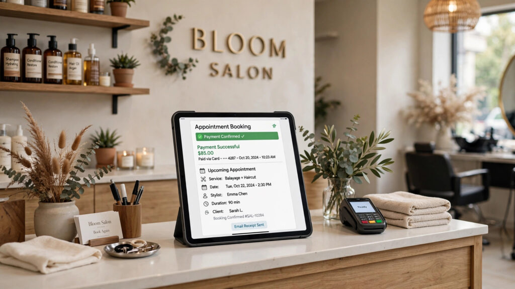 Salon booking with payments using the best scheduling apps