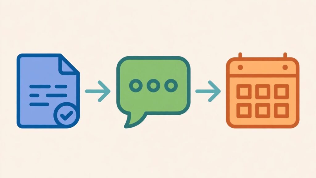 Flat vector illustration of a screening workflow