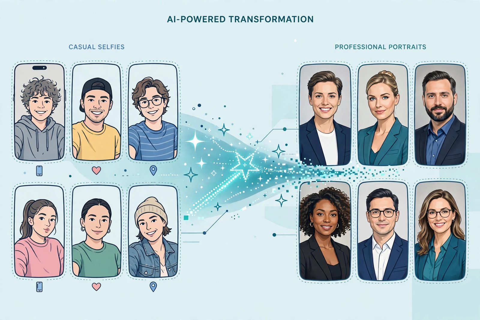 How AI headshot generators turn selfies into professional portraits