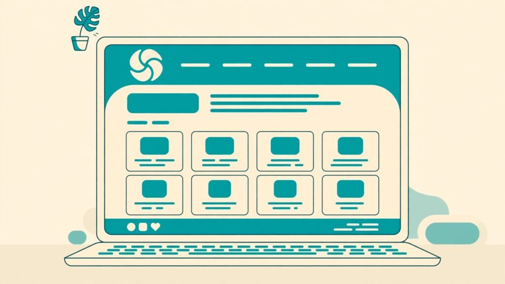 Branded Shopify store homepage on laptop