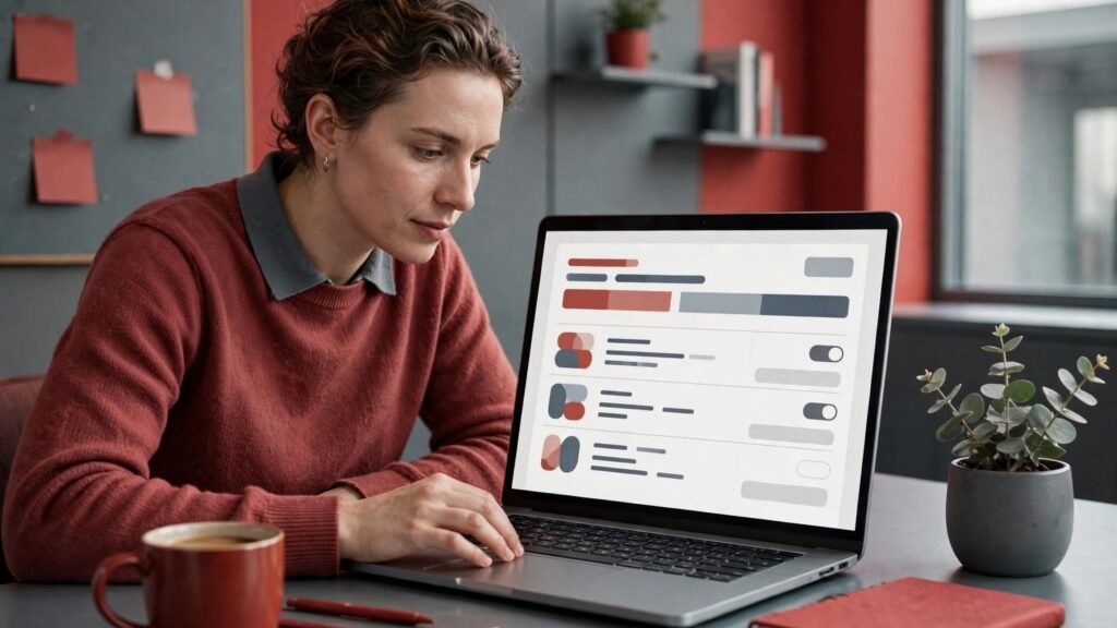 Reviewing a shortlist of tools on screen before testing