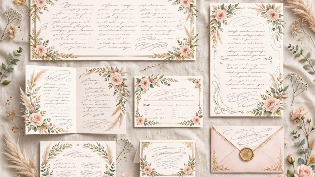 Wedding signage and invitation templates