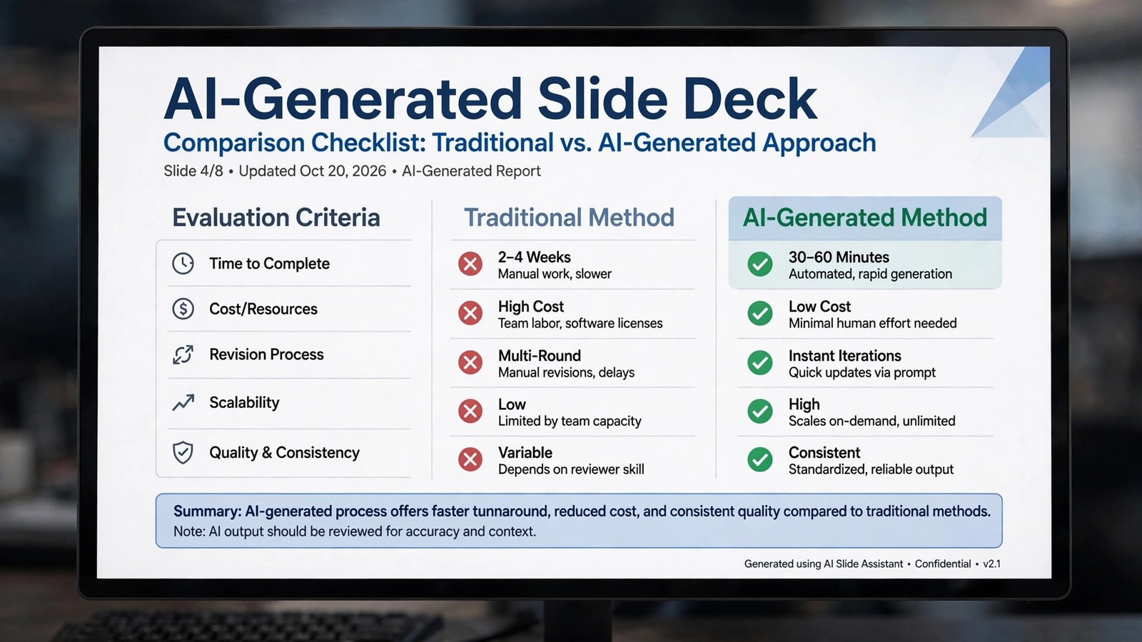 Testing the best AI presentation makers with the same deck brief