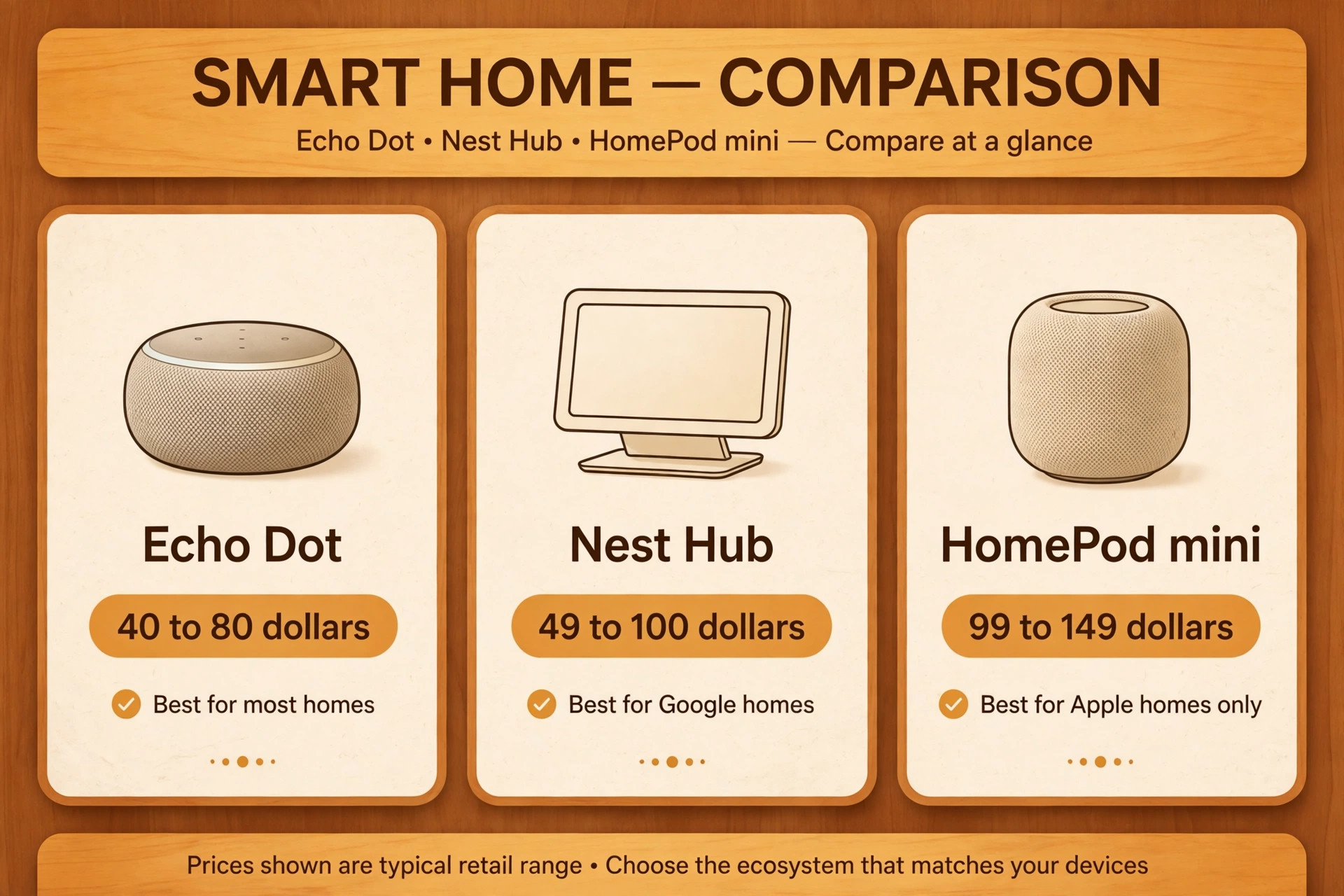 Comparison of Echo Dot Nest Hub and HomePod mini for morning routines