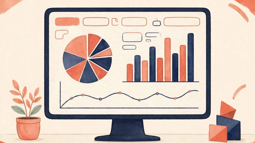 Survey results dashboard with charts example
