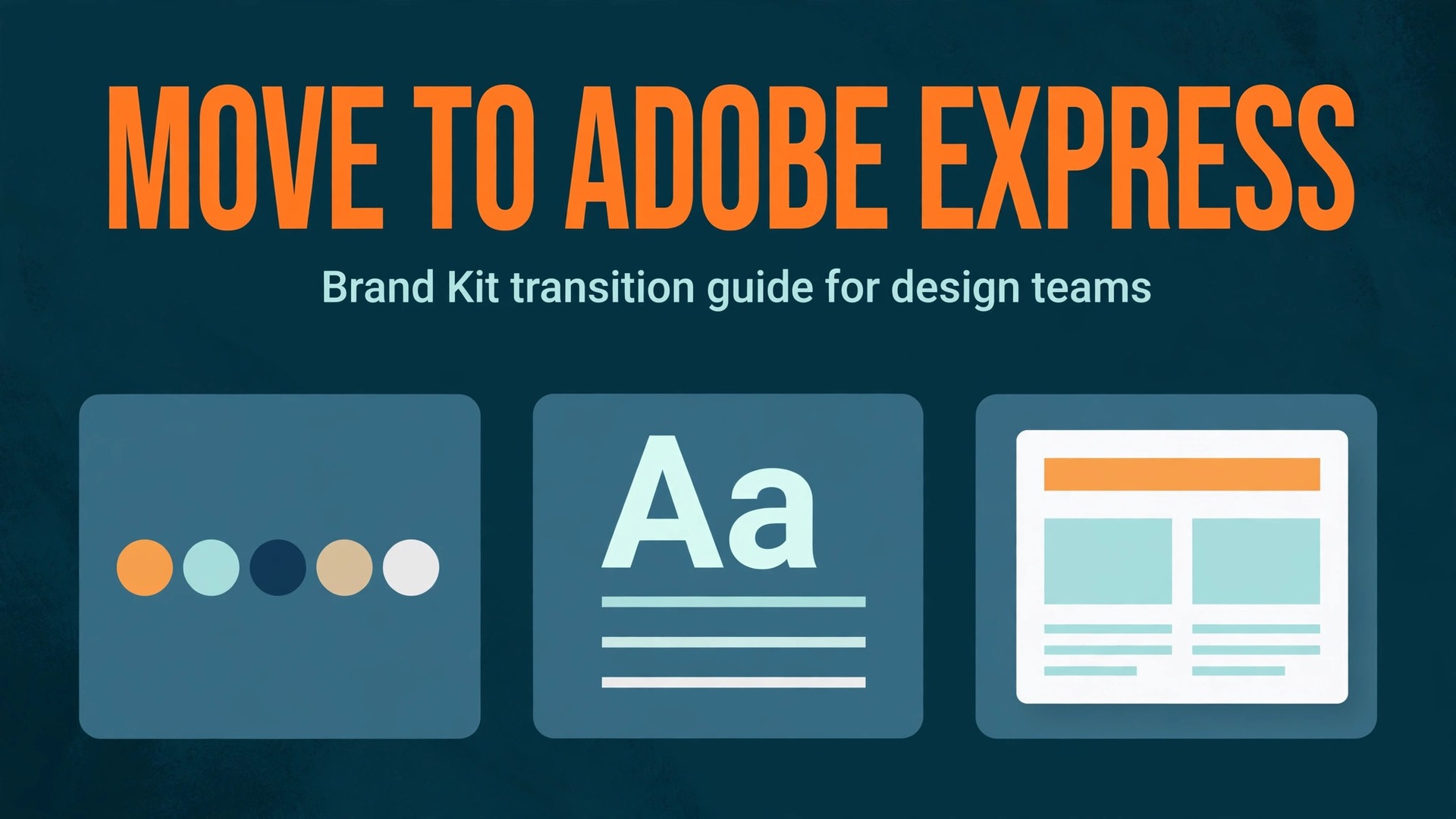 Switch Canva to Adobe Express team thumbnail with brand kit poster