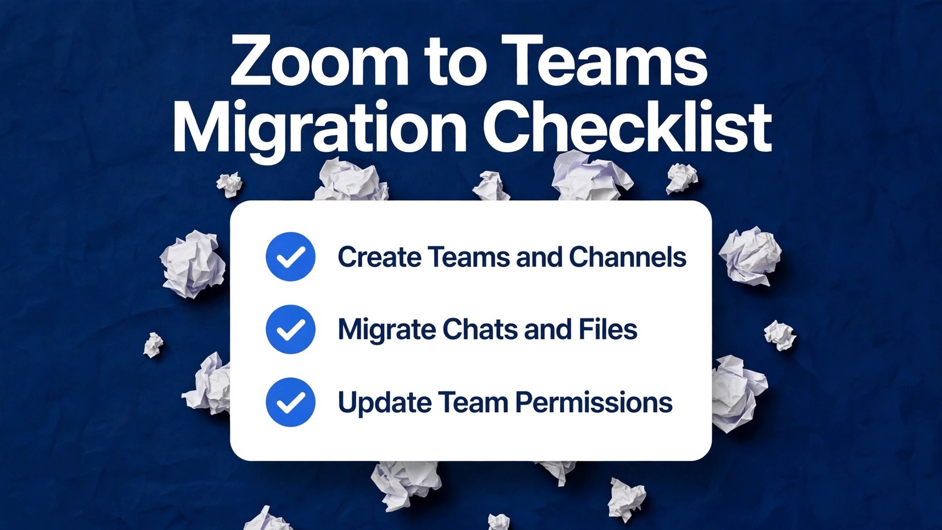 Switch Zoom to Teams migration checklist