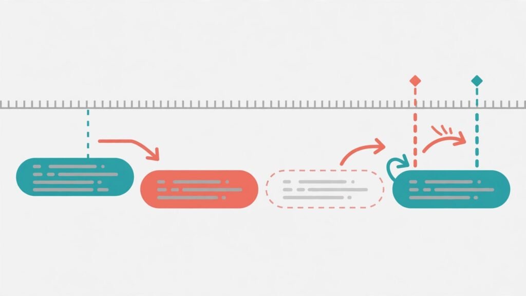 Project timeline with dependent tasks in Asana