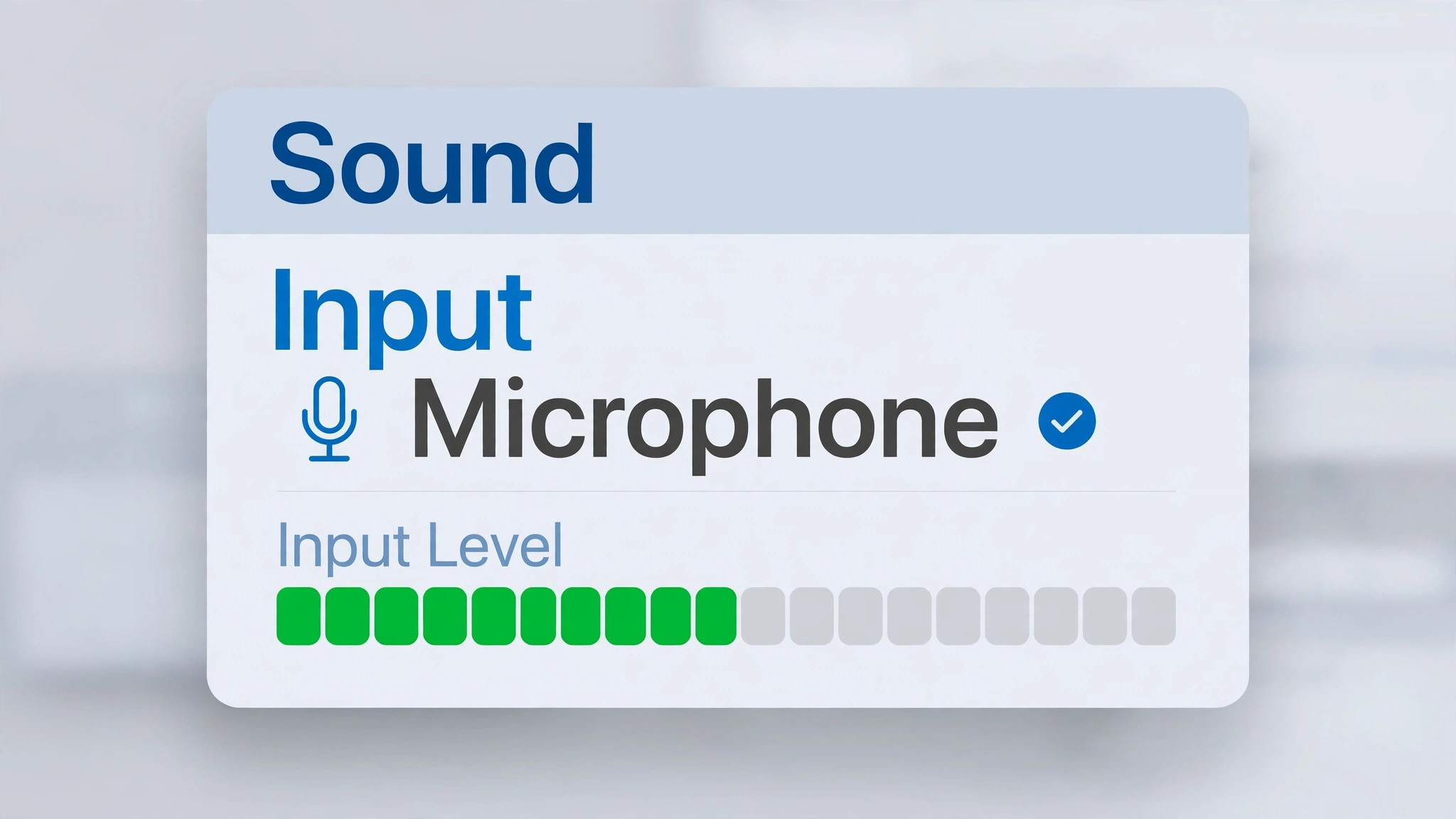 Windows sound input screenshot